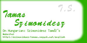 tamas szimonidesz business card